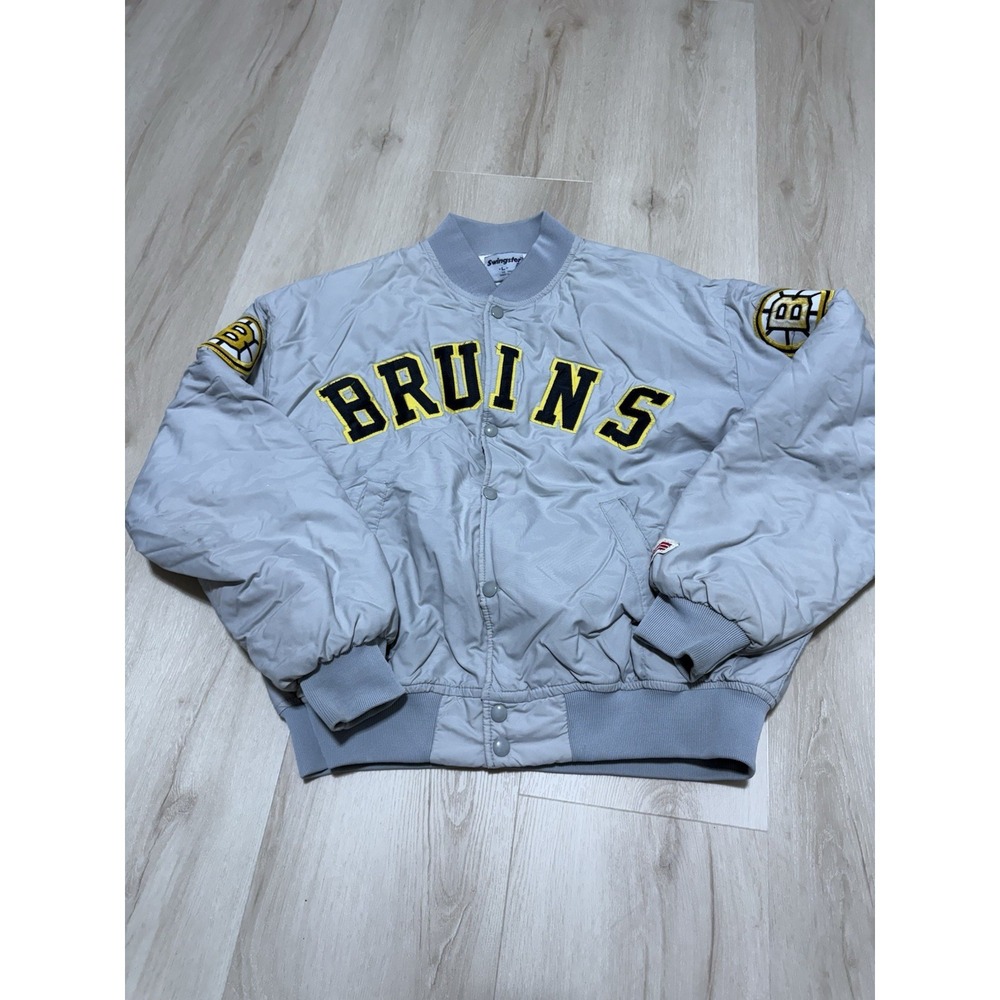 Boston Bruins Vintage 90s Swingster Bomber Varsity Jacket NHL Hockey Youth Large
